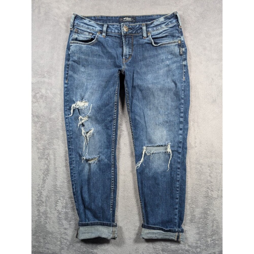 Silver Jeans Women's Blue Boyfriend Jeans